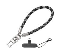 Cordon de téléphone portable, texturé universel haute résistance, étui de téléphone avec dragonne | pour homme et femme, badge Camara, badge, bureau, voyage, navette, école, Noir , Refer to