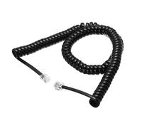 Cordon De Téléphone Pour Téléphone Fixe, 4 M Rj9 4P4C, Câble De Téléphone Spiralé Sans Enchevêtrement, Noir