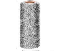 Cordon décoratif en polyester pour emballage de cadeaux et loisirs créatifs - 1 mm de diamètre, rouleau de 100 m, couleurs doré/argenté/rouge/vert (argent)
