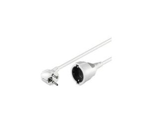 Cordon dextension blanc (schuko à prise schuko) 5m