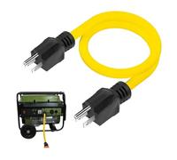 Cordon D'Extension MâLe/MâLe à 3 Broches, Cordon d'alimentation pour Groupe éLectrogèNe Cordon D'Extension Polyvalent MâLe Double, CâBle D'Extension Enfichable à Triple âMe Nema 5-15p