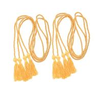 Cordon D'honneur Décoratif Or 2 Pièces en Polyester pour Cérémonie | Écoles et Espaces Intérieurs Formels, Décoration de Lieux D'événement, Style Élégant, Lot de 2 Pièces