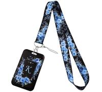 Cordon d'identification avec porte-carte - Joli porte-clés - Porte-clés tour de cou pour clés, badges d'identité, étiquette de nom pour femmes, infirmières, enfants, filles, enseignants, pour le