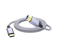 Cordon d'imprimante en nylon tressé de type C vers 3.0 USB B - Plus de 10 000 tests de pliage rapides et durables pour imprimantes, scanners, disques durs - Câble USB de type C vers B
