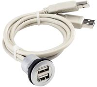 Cordon double embase femelle USB 2.0 type A vers 2 mâles USB 2.0 type A 0.60 m Schlegel RRJ_2USB