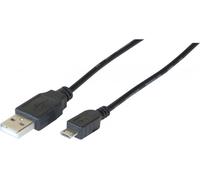 Cordon eco USB 2.0 A / MICRO B noir - 1 m