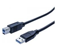 Cordon éco USB 3.0 type A / B noir - 0,5 m