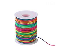 Cordon élastique arc-en-ciel coloré de 1 mm pour perles, tressage, bijoux, décoration faite à la main, guirlande, couronne, pendentif, décoration de Pâques, panier - 100 m