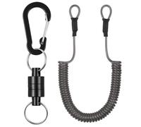 Cordon élastique avec mousqueton, mousqueton magnétique puissant pour la pêche à la mouche, mousqueton à dégagement rapide et cordon à ressort extensible