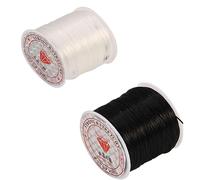 Cordon élastique de 0,10 mm en cristal transparent pour fabrication de bracelets, loisirs créatifs, colliers, bijoux