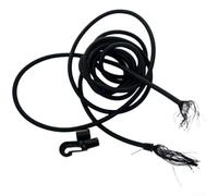 Cordon élastique de résistance de 4 m pour rameur, 8 mm d'épaisseur, noyau en latex recouvert de nylon pour rameurs à haute répétition