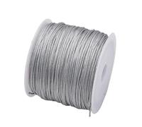 Cordon élastique for Bracelets, 20 rouleaux de cordon en Nylon, 50 Yards, 0.8mm, tressé Satin, fabrication bijoux, perles, couture, collier, artisanat(Gray)