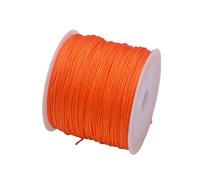 Cordon élastique for Bracelets, 20 rouleaux de cordon en Nylon, 50 Yards, 0.8mm, tressé Satin, fabrication bijoux, perles, couture, collier, artisanat(Orange Red)