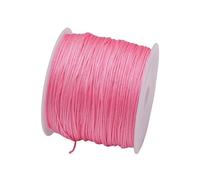 Cordon élastique for Bracelets, 20 rouleaux de cordon en Nylon, 50 Yards, 0.8mm, tressé Satin, fabrication bijoux, perles, couture, collier, artisanat(Peach Pink)