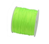 Cordon élastique for Bracelets, 20 rouleaux de cordon en Nylon, 50 Yards, 0.8mm, tressé Satin, fabrication bijoux, perles, couture, collier, artisanat(Fluorescent Green)