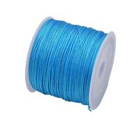 Cordon élastique for Bracelets, 20 rouleaux de cordon en Nylon, 50 Yards, 0.8mm, tressé Satin, fabrication bijoux, perles, couture, collier, artisanat(Peacock Blue)