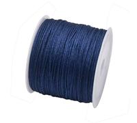 Cordon élastique for Bracelets, 20 rouleaux de cordon en Nylon, 50 Yards, 0.8mm, tressé Satin, fabrication bijoux, perles, couture, collier, artisanat(Navy Blue)