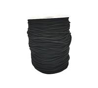 Cordon élastique Noir, Rond, Fil élastique, Cordon pour la Fabrication de Bracelets, Colliers et Bijoux, idéal pour l'artisanat (3, élastique Noir - 100 mètres)