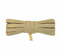 Cordon élastique plat et fin en latex pailleté, 2,5 ou 10 yards, 6 mm, 6 mm, pour carnet, robe, couture, bricolage, paillettes cuivrées, 4,6 m