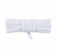 Cordon élastique plat fin en latex de 6 mm, 2,5 ou 10 yards, pour carnet, boucle d'oreille, couture, robe, blanc, 2 yards