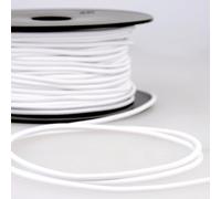 Cordon élastique rond - Blanc - 3 mm - au mètre