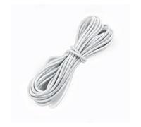 Cordon élastique Rond coloré de 4 mm, 5/10/20/30/40/50 m, for Cheveux, Ceintures, Couture, Cordon à Ressort(White,50METERS(10 Rolls)_4.0MM)