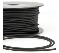 Cordon élastique rond - Noir - 3 mm