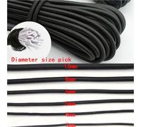 Cordon élastique rond noir de 5 mètres/lot, 3/4/5/6/8/10mm, corde en caoutchouc extensible pour la couture de vêtements, accessoires de bricolage 4mmx5Meters