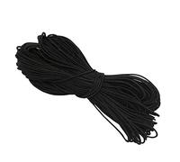 Cordon élastique solide de 2,5 mm - 25 m - Pour la fabrication de bijoux, couture, bandes de chapeaux et plus encore - Fil en polyester haute élasticité pour projets de couture et d'artisanat (noir