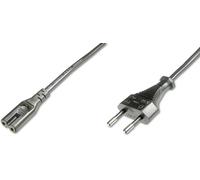 Cordon électrique Digitus appareils IEC, alimentation [1x prise femelle C7 - 1x fiche Euro mâle] 1.80 m noir