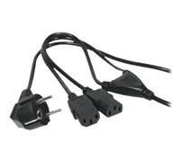 Cordon électrique en Y 1 x CEE7 / 2 x C13 - 1,8 m