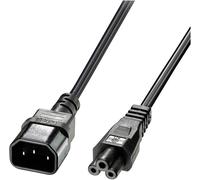Cordon électrique LINDY alimentation [1x Secteur mâle C14 - 1x Fiche femelle (forme de trèfle) C5] 3.00 m noir