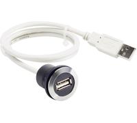 Cordon embase femelle RRJVA_USB embase femelle USB 2.0 type A vers mâle USB 2.0 type A RRJVA_USB Schlegel Contenu: 1 pc(s)