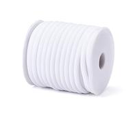 Cordon en caoutchouc Craftdady - 10 m - Tube creux en PVC enroulé, pour fil à mémoire, collier, bracelet, tricot, Blanc