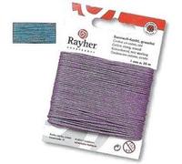 Cordon en coton 1mm, ciré - Turquoise G