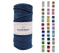 Cordon en Coton 3 mm, 100 m, 46 Couleurs - Macramé Tressé, Fil de Qualité Supérieure, Corde à Macramé (Essence)