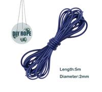 Cordon En Coton Ciré 5m Bijouterie Fabrication De Bracelet Chaîne De 2mm De Largeur Pour Faire Des Départements De Tissage Bandes Élastiques # T2