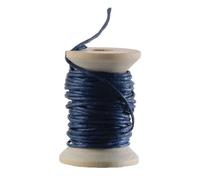 Cordon En Coton Ciré Bleu Marine 5m