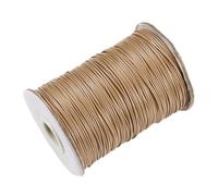 Cordon en Coton ciré Noir, 10 mètres, 1.0, 1.5, 2.0mm, Fil ciré, Sangle for la Fabrication de Bijoux, Bracelet, Collier, DIY(Color:Khaki,Size:2.0mm 10meters)
