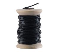 Cordon En Coton Ciré Noir 5m