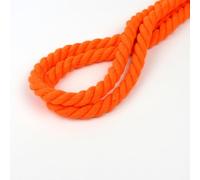 Cordon en coton naturel pour macramé - 8 mm - Fait à la main - 3 brins torsadés en coton pour suspension murale, emballage cadeau, loisirs créatifs et tricot (orange, 10 m)