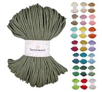 Cordon en coton tressé 3mm 100m, 46 couleurs, cordon pour crochet, cordon pour macramé, fil premium, corde, Sznurkomania (Kaki)