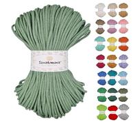 Cordon en coton tressé - 5 mm - 100 m - 46 couleurs - 46 couleurs - Pour macramé - Sznurkomania (sauge)