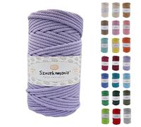 Cordon en coton tressé 5 mm 100 m, 46 couleurs, cordon pour crochet, corde macramé, fil macramé, fil premium, corde macramé, corde macramé, corde macramé, Sznurkomania (lavande)
