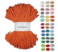 Cordon en coton tressé 5 mm 100 m 46 couleurs - Cordon pour macramé - Fil de qualité supérieure - Sznurkomania (citrouille)