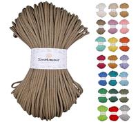 Cordon en coton tressé 5 mm 100 m 46 couleurs - Cordon pour macramé - Fil de qualité supérieure - Sznurkomania (moka)