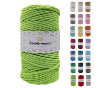 Cordon en coton tressé 5 mm 100 m, 46 couleurs, cordon pour macramé, fil de qualité supérieure, Sznurkomania (citron vert)