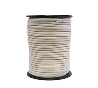 Cordon en coton tressé de 2 mm - 100 m - Blanc crémeux - Generisch