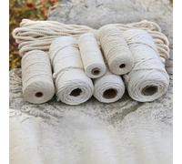 Cordon En Coton Tressé En Macramé, 1/2/3/4/5/6mm, Pour Cordon Beige Naturel Fait À La Main, Bricolage Maison, Accessoires De Mariage, Cadeau