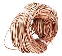 Cordon en Cuir, 100 M de Long en Cuir Dentelle en Cuir Fil de Ficelle Manuel Bricolage Cordon en Cuir Plat pour Bricolage Artisanat Couture Collier Bracelet Perles (Couleur primaire 3mm*1mm100 mètres)